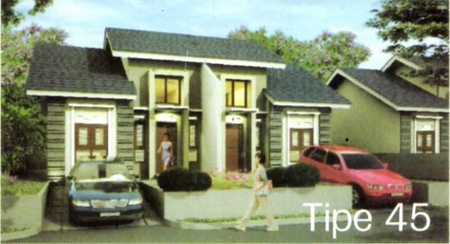 foto tampak rumah tipe 45 perumahan DREAMHILL RESIDENCE