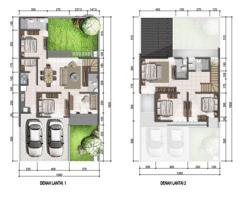 foto denah rumah tipe CANNA - 2022 perumahan BUONA VISTA CITRALAND