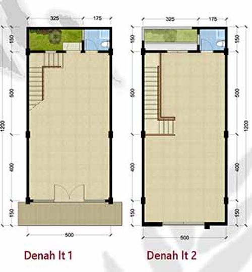 foto denah rumah tipe RUKO perumahan Green Mansion Juanda New City I