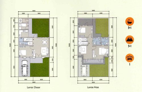 foto denah rumah tipe LAVENDER perumahan SPRINGVILLE RESIDENCES