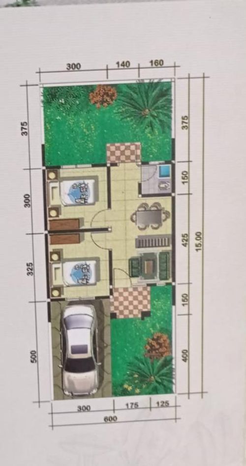 foto denah rumah tipe CHELSEA perumahan DE CASSABLANCA RESIDENCE