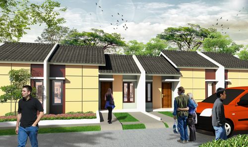 foto tampak rumah tipe New Geranium G perumahan PERMATA MUTIARA MAJA - CLUSTER KALIMAYA 1 & 2
