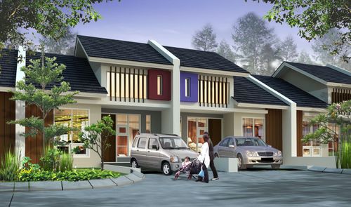 foto tampak rumah tipe AYANA - T.38 perumahan VILA DAGO PAMULANG - 3A