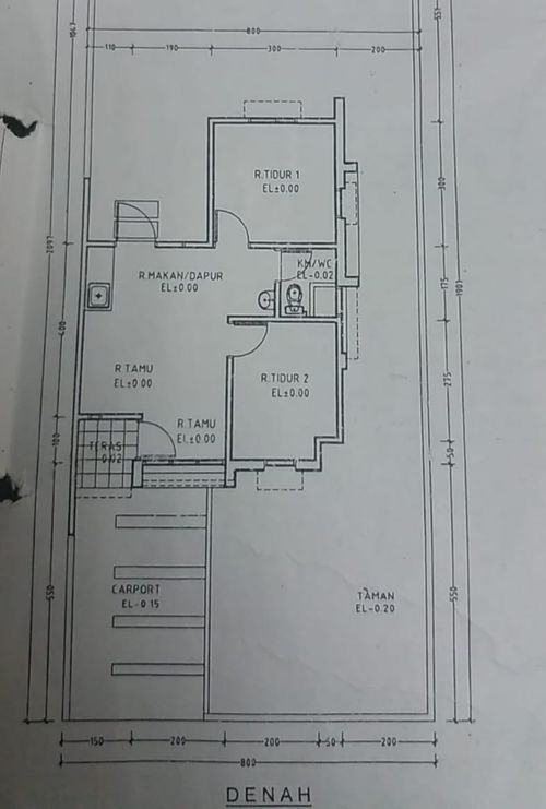 foto denah rumah tipe AYANA - T.38 perumahan VILA DAGO PAMULANG - 3A