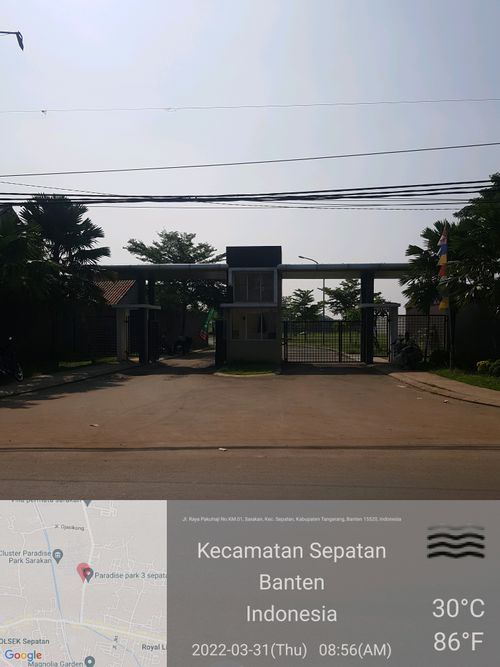 foto gerbang perumahan Paradise Park Residence @Tanah Merah