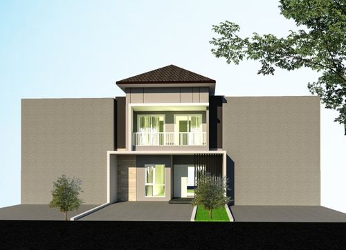 foto tampak rumah tipe Small Amita perumahan The Awani Residence 2