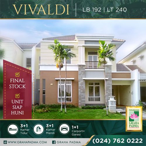 foto tampak rumah tipe 192 / 240 perumahan CLUSTER TAMAN GRANDIS - GRAHA PADMA