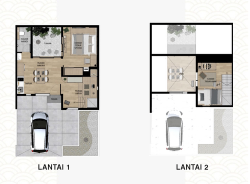 foto denah rumah tipe Akarui perumahan GO HOME RESIDENCE