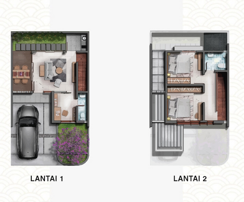 foto denah rumah tipe Heiwa perumahan GO HOME RESIDENCE