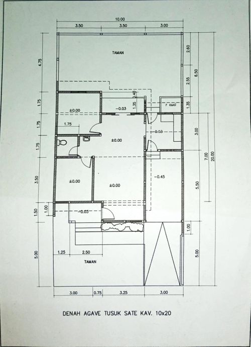 foto denah rumah tipe 96 / 200 perumahan Cluster Taman Alamanda - GRAHA PADMA