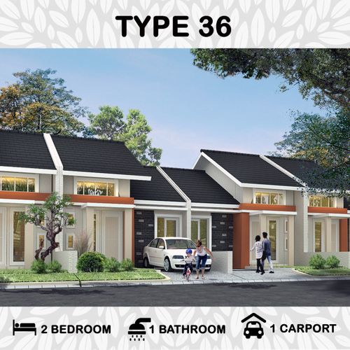 foto tampak rumah tipe C3-19 perumahan PESONA TAMAN DHIKA