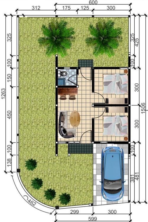 foto denah rumah tipe SHAPIRE POJOK (909) perumahan HEAVENLAND PARK
