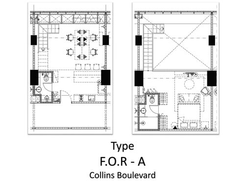 foto denah rumah tipe F.O.R - A perumahan APARTEMEN COLLINS BOULEVARD