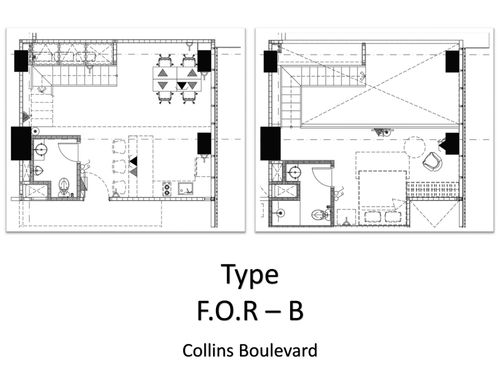 foto denah rumah tipe F.O.R - B perumahan APARTEMEN COLLINS BOULEVARD