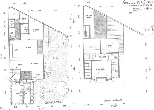 foto denah rumah tipe LOTUS+ NON STANDARD perumahan SUTERA FERONIA PARK