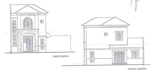foto tampak rumah tipe LOTUS+ SUDUT perumahan SUTERA FERONIA PARK