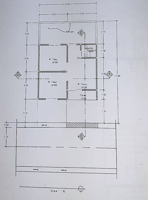 foto denah rumah tipe T 34/77 perumahan ARJAWINANGUN ESTATE