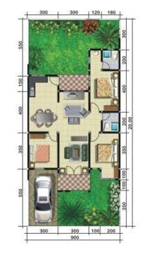 foto denah rumah tipe CALISTA perumahan DE CASSABLANCA RESIDENCE