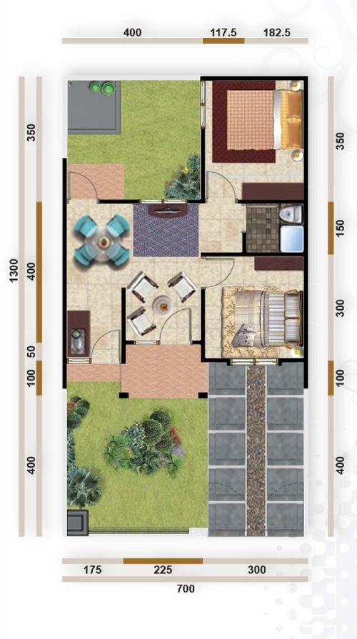 foto denah rumah tipe 43 SAPPHIRE perumahan BEKASI TIMUR REGENCY 3