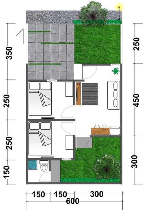 foto denah rumah tipe 30 perumahan NIRWANA GREEN LAND III