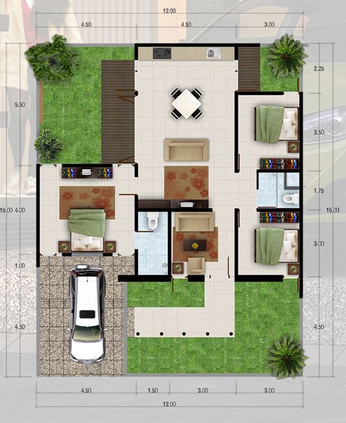 foto denah rumah tipe INFINITY perumahan PURI SAFIRA REGENCY