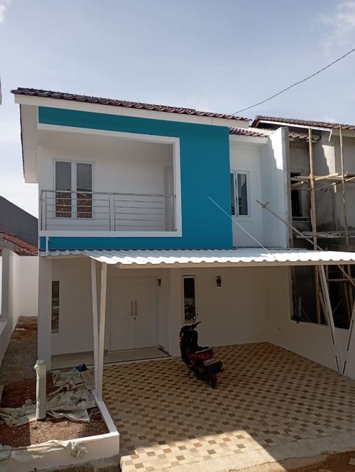 foto tampak rumah tipe 90 perumahan Grand Sokka Residence