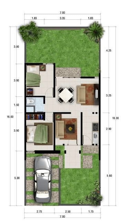 foto denah rumah tipe SNOWDROP perumahan DE CASSABLANCA RESIDENCE