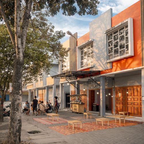 foto tampak rumah tipe Ruko blok D perumahan Medan Utara City