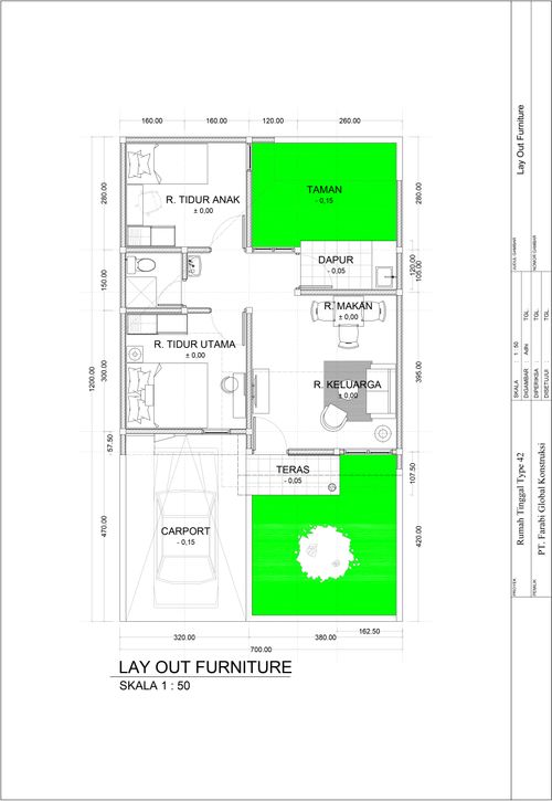 foto denah rumah tipe Safir perumahan Paradise Park Residence @Tanah Merah