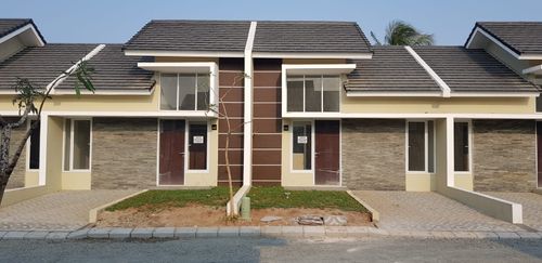 foto tampak rumah tipe Ruby perumahan Paradise Park Residence @Tanah Merah