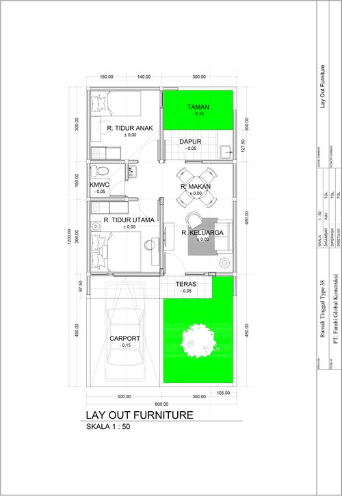 foto denah rumah tipe Ruby perumahan Paradise Park Residence @Tanah Merah