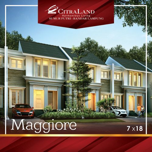 foto tampak rumah tipe MAGGIORE RC perumahan CITRALAND BANDAR LAMPUNG