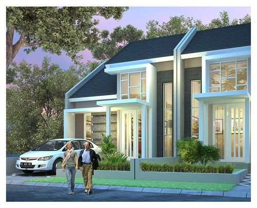 foto tampak rumah tipe TOWUTI 38 perumahan GREEN ANGGOEYA RESORT