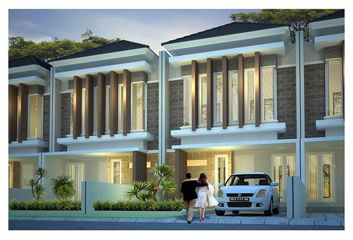 foto tampak rumah tipe LINOUW 77 perumahan GREEN ANGGOEYA RESORT