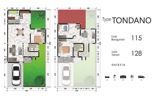 foto denah rumah tipe TONDANO 115 perumahan GREEN ANGGOEYA RESORT