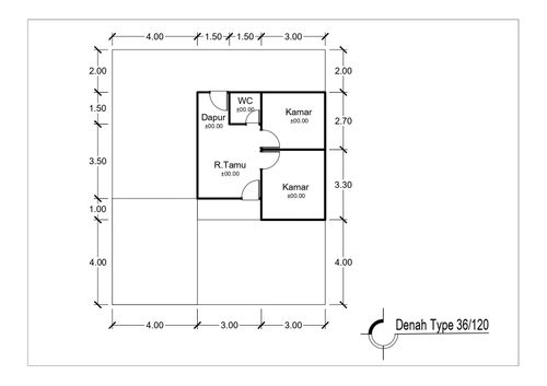 foto denah rumah tipe 36/120 perumahan GATRI RESIDENCE