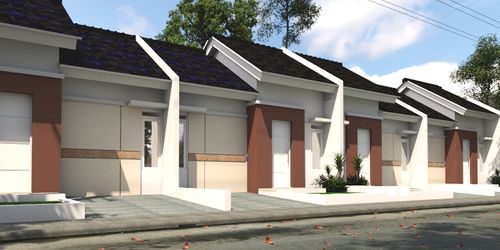 foto tampak rumah tipe Ontario perumahan Griya Bukit Intan
