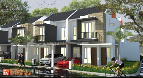 foto tampak rumah tipe SAKURA BLOK B01 perumahan BARATA RESIDENCE