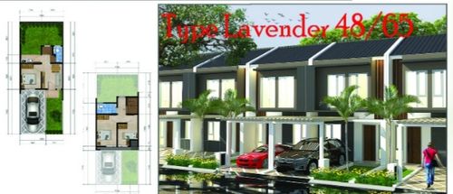 foto tampak rumah tipe LAVENDER BLOK B10 perumahan BARATA RESIDENCE