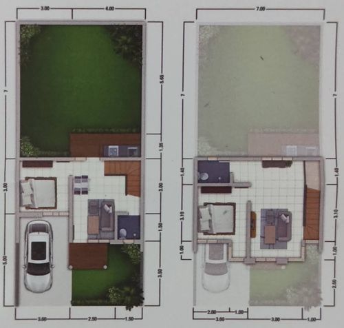 foto denah rumah tipe 2 LT perumahan VILLA DIENG RESIDENCE