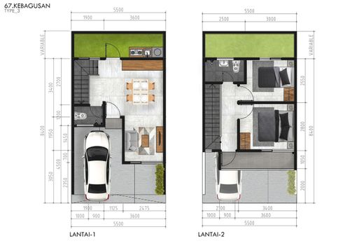 foto denah rumah tipe 3 perumahan KEBAGUSAN 67 RESIDENCE