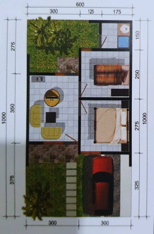 foto denah rumah tipe Standar perumahan Graha Cikande Indah