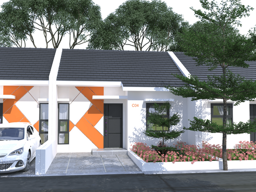 foto tampak rumah tipe T-36 perumahan Karisma Bantar Residence