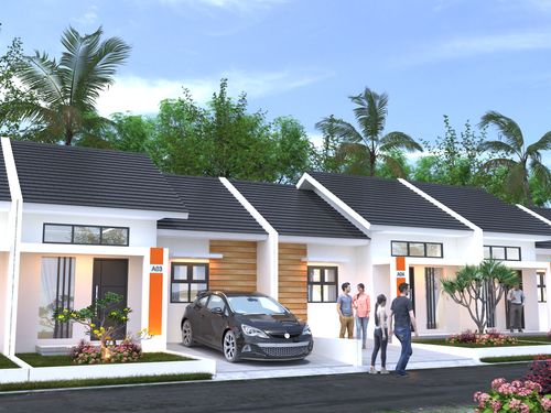 foto tampak rumah tipe T-42 perumahan Karisma Bantar Residence