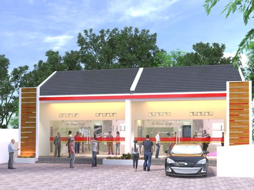 foto tampak rumah tipe Toko perumahan Karisma Bantar Residence