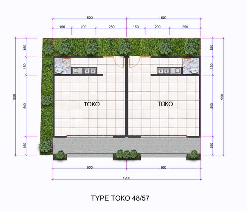 foto denah rumah tipe Toko perumahan Karisma Bantar Residence