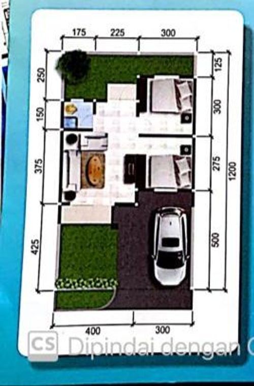 foto denah rumah tipe 40 perumahan ROYAL PARK JUANDA