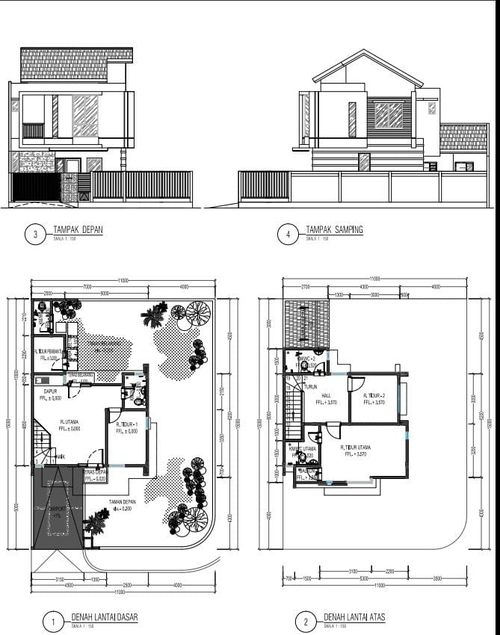 foto denah rumah tipe Lunaria Hoek perumahan Perumahan Palem Semi