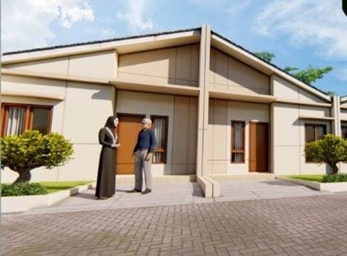foto tampak rumah tipe subsidi perumahan Griya satria pesona gardeni