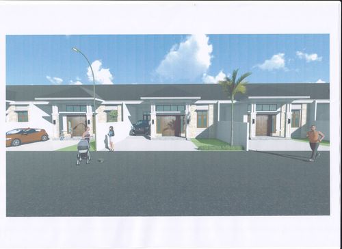 foto tampak rumah tipe 70/200 perumahan GATRI RESIDENCE